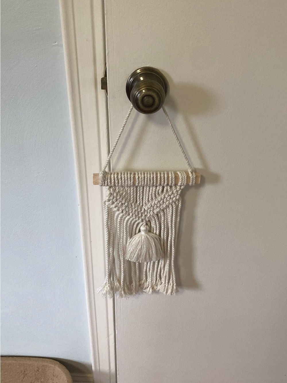 Handmade Cream Macramé Wall Hanging plus Sun and Stars door hanger